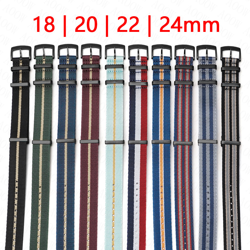 Canvas Strap Watch - สายไนลอนทอ 18 มม. 20 มม. 22