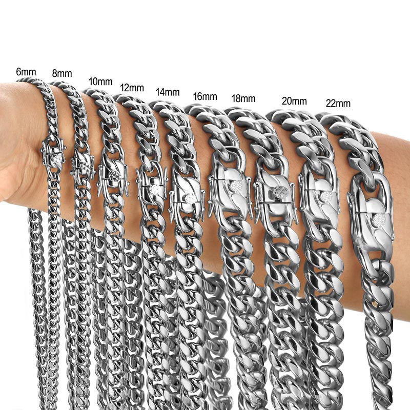 Butterfly Clasp Deployant - สร้อยคอ316L สแตนเลสไมอามี่ขอบถนนคิวบาสร้อยล็อคผีเสื้อตะขอสร้อยข้อมือฮิปฮอปผู้ชายผู้หญิงเครื่องประดับชุบเงิน