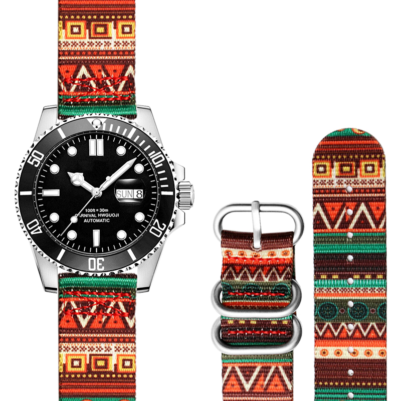 Nato Strap Nylon - Heavy Duty ไนลอนสายรัดข้อมือ18มม.20มม.22มม.24มม.สายนาฬิกา Retro สร้อยข้อมือสแตนเลส