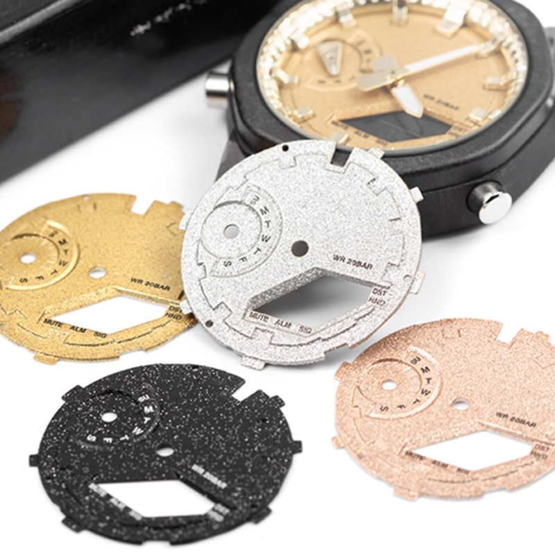 Casio Watch G-Shock Ga-2100 - Frost Gold Fire รูปแบบ Dial สําหรับ