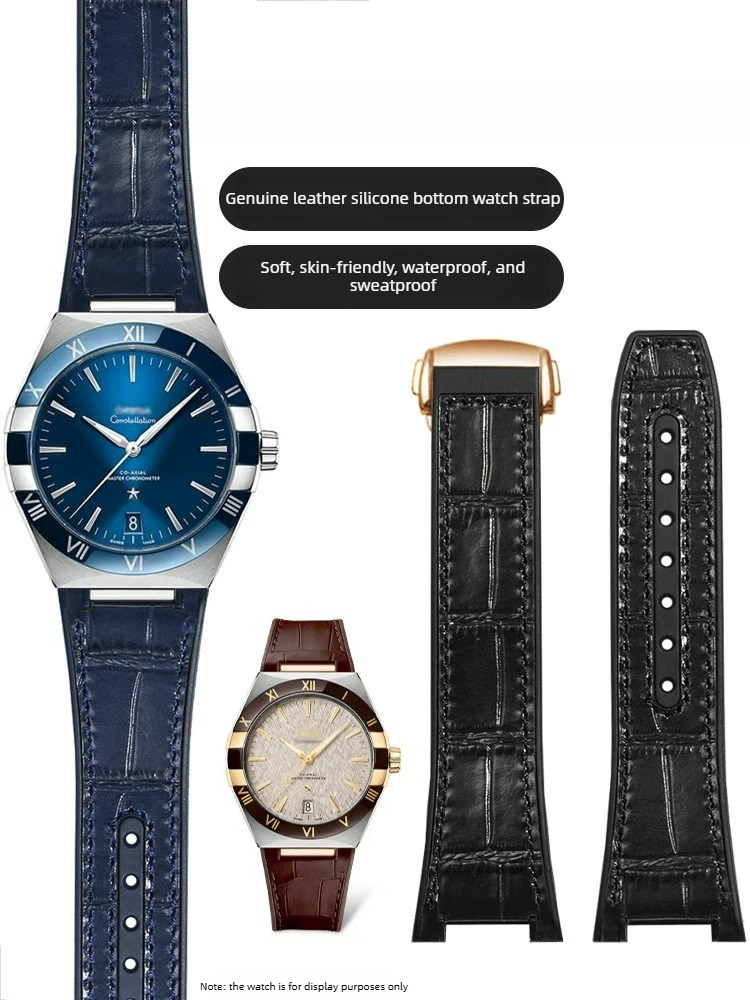 Omega Watch Constellation - เหมาะสำหรับโอเมก้า คอนสเตลเลชั่น 131.13 ซีรีส์ โอเวอร์เซฟตี้ แมนฮัตตันสีดำ
