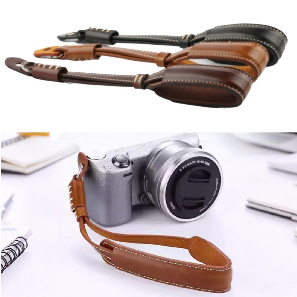 Leather Strap Quick Release - สายรัดข้อมือกล้องแบบปลดเร็ว, สายรัดมือหนัง PU สำหรับกล้อง DSLR กล้องมิเรอร์เลส