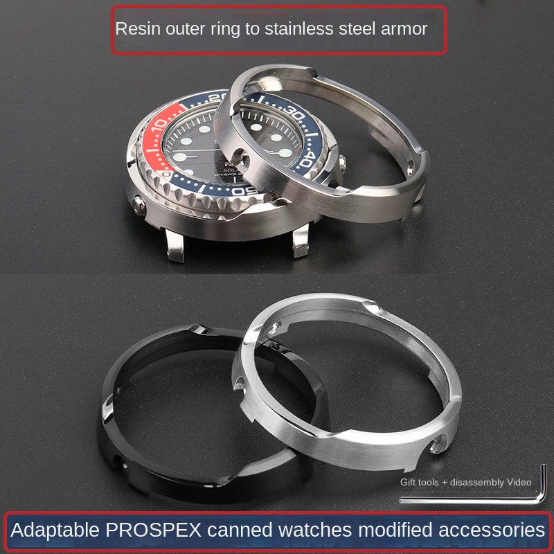Seiko Watch Prospex - นาฬิกาสําหรับ seiko Prospex Tuna กระป๋องเกราะป้องกันแหวนเหล็ก SNE497