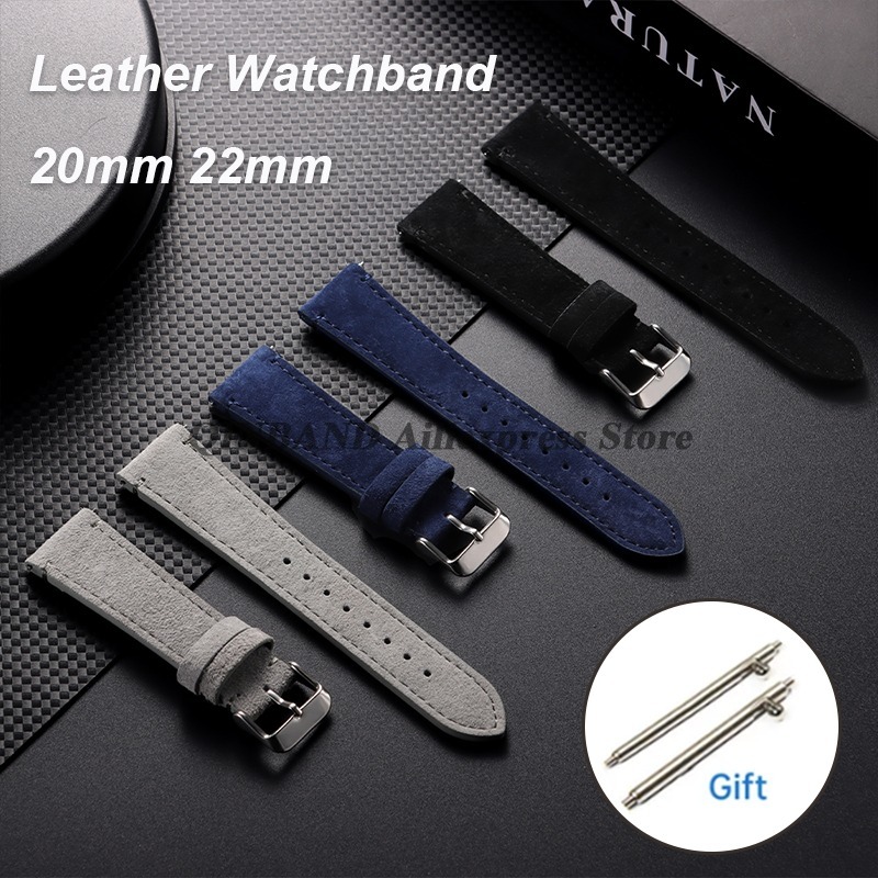 Suede Strap Watch - สายนาฬิกาหนังแท้แบบหนังกลับขนาด 20/22 มม. สำหรับ Omega และ