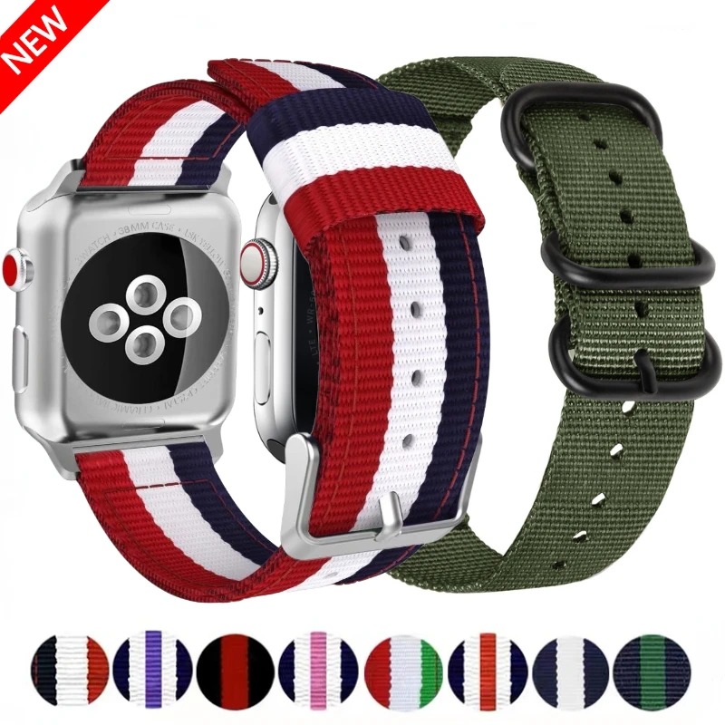 Canvas Strap Watch - ผ้าใบไนลอนสําหรับ Apple Watch 10 9 8