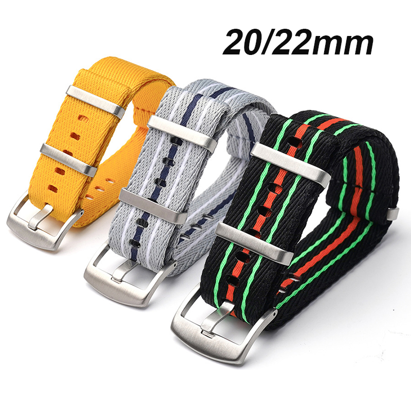 Canvas Strap Watch - สายไนลอน20มม. 22มม. สำหรับ SWATCH สำหรับ Blancpain