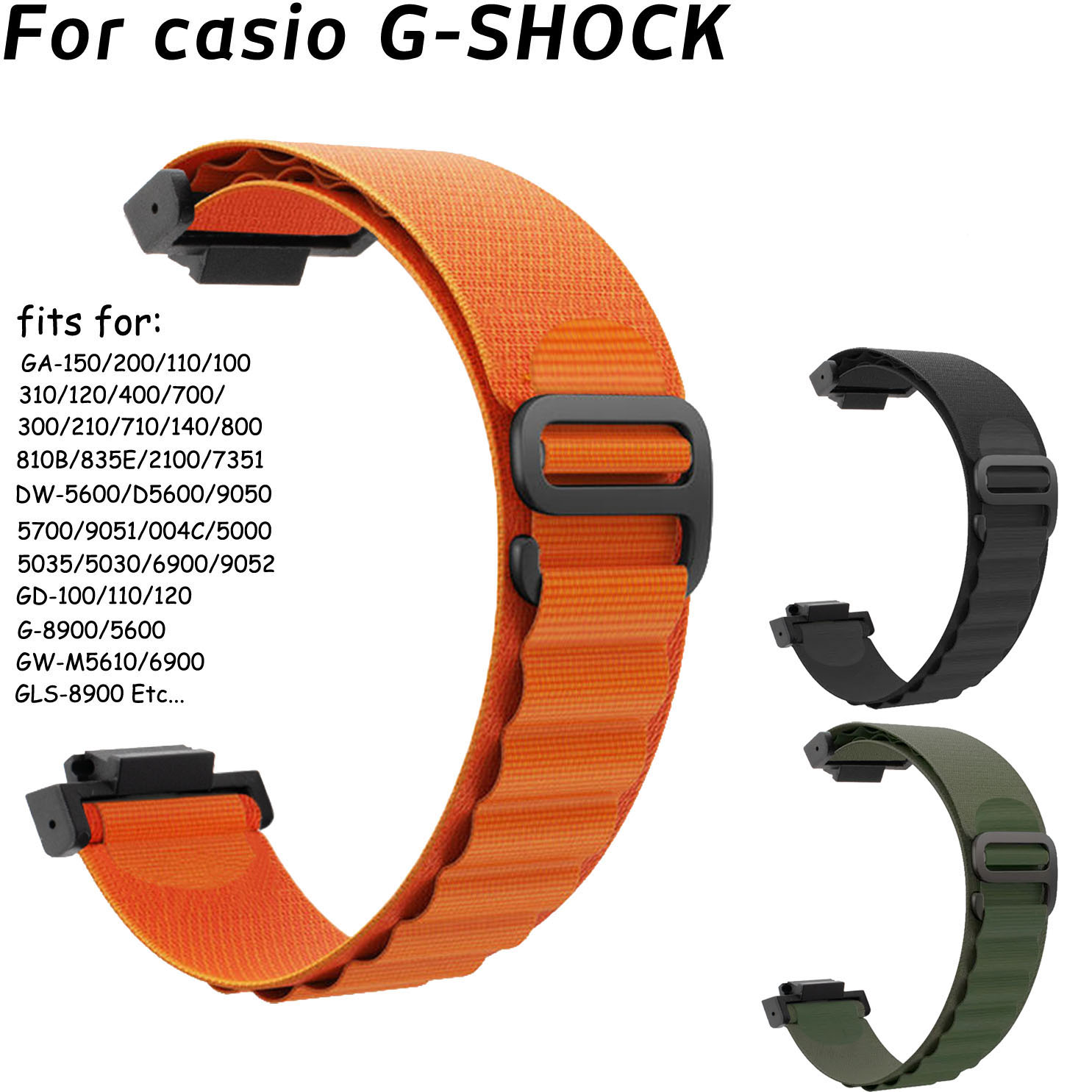 Casio Watch G-Shock Ga-2100 - 16 มม.สําหรับ Casio G-SHOCK GA-110 800