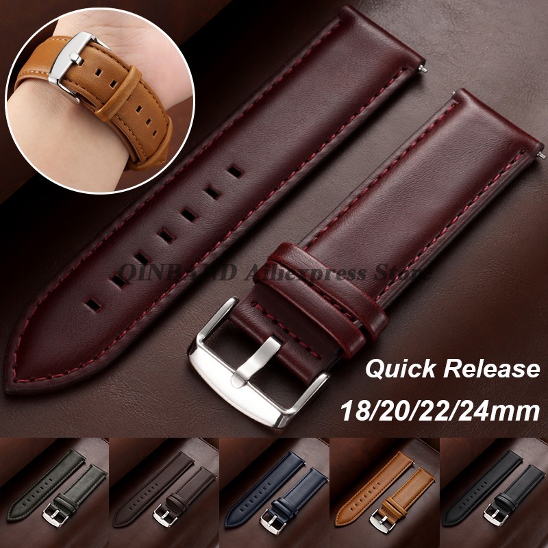 Leather Strap Quick Release - 18 มม. 20 มม. 22 มม.