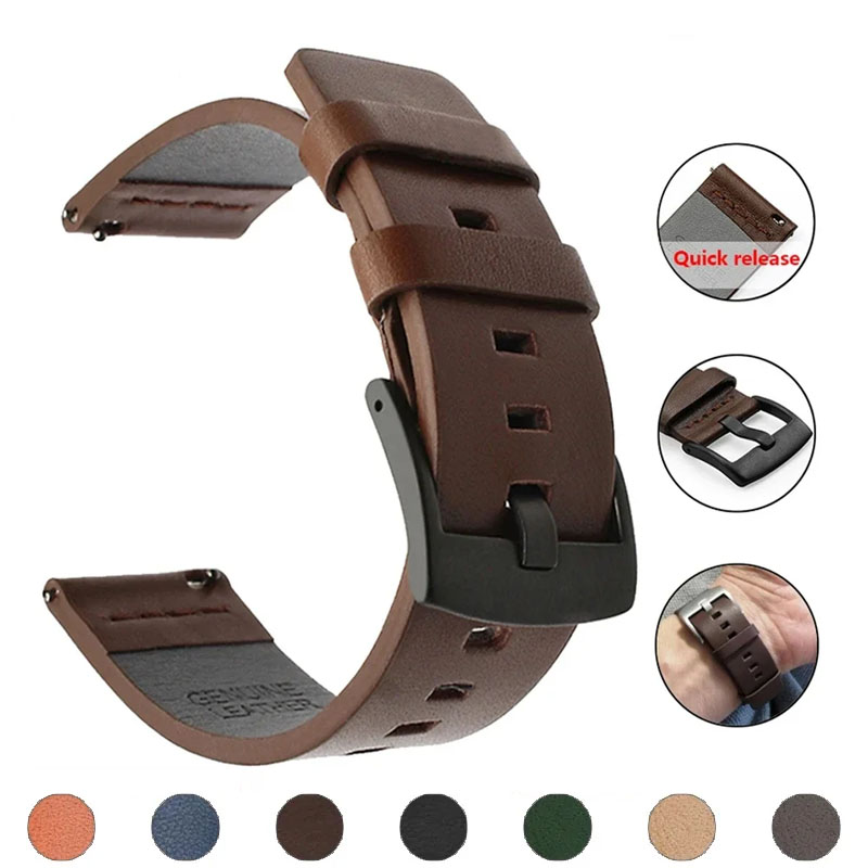 Leather Strap Quick Release - 20 มม.22 มม.นาฬิกา QUICK RELEASE สายหนังสําหรับ