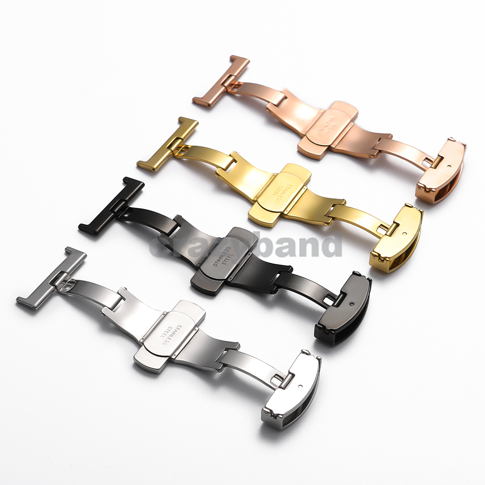 สแตนเลสสตีลผีเสื้ออุปกรณ์เสริม - Butterfly Clasp Deployant บทวิจารณ์และราคา