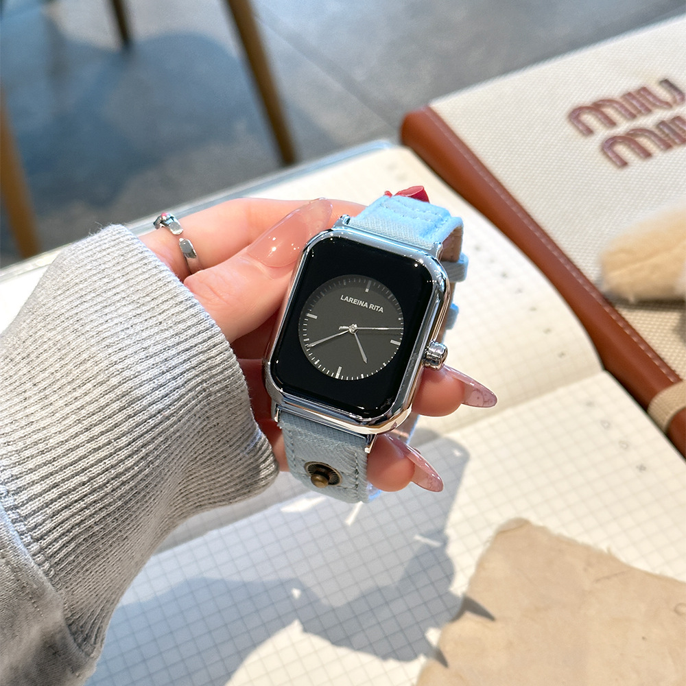 นาฬิกาทรงสี่เหลี่ยมมีสไตล์ใหม่ - Canvas Strap Watch บทวิจารณ์และราคา