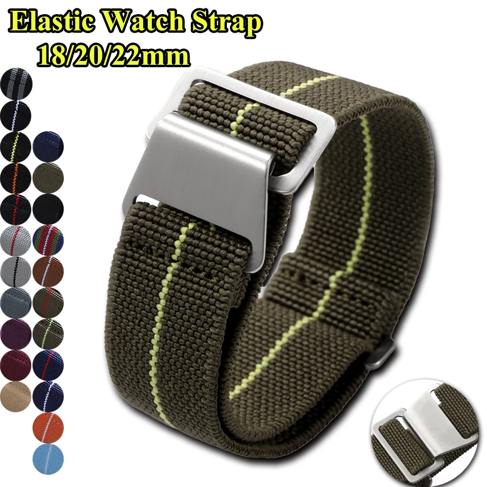 ยืดหยุ่นสายนาฬิกา 18 มม.20 มม. - Parachute Strap Elastic บทวิจารณ์และราคา
