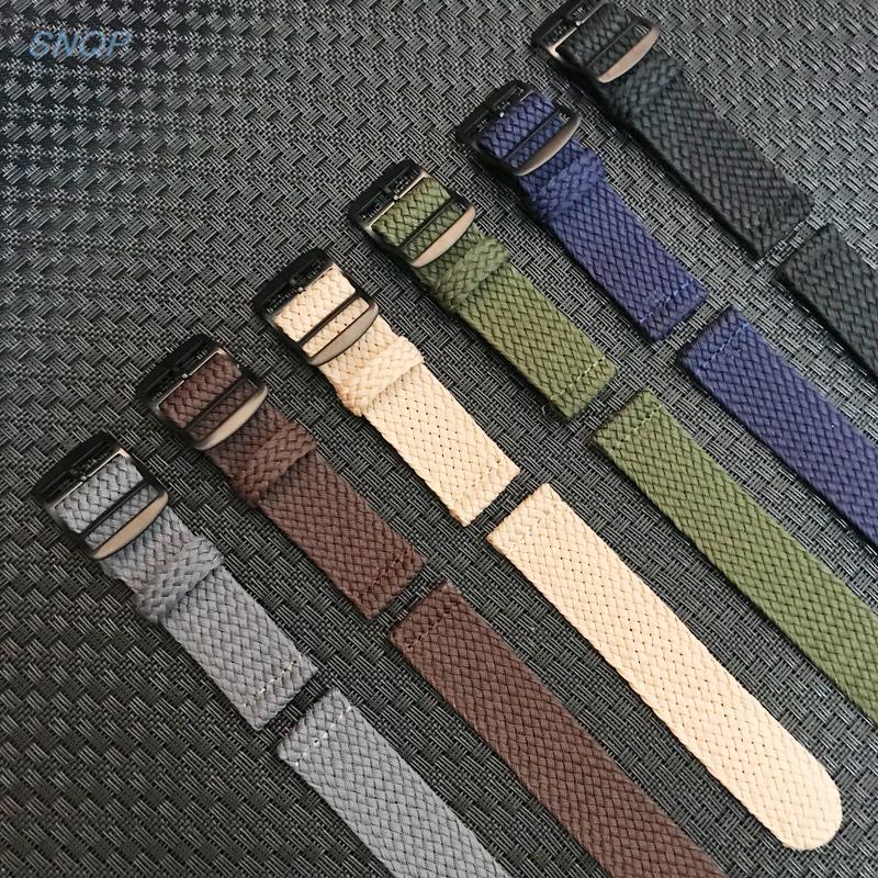 20มม. 22มม. สีดำน้ำเงินเข้มสำห - Perlon Strap Woven บทวิจารณ์และราคา