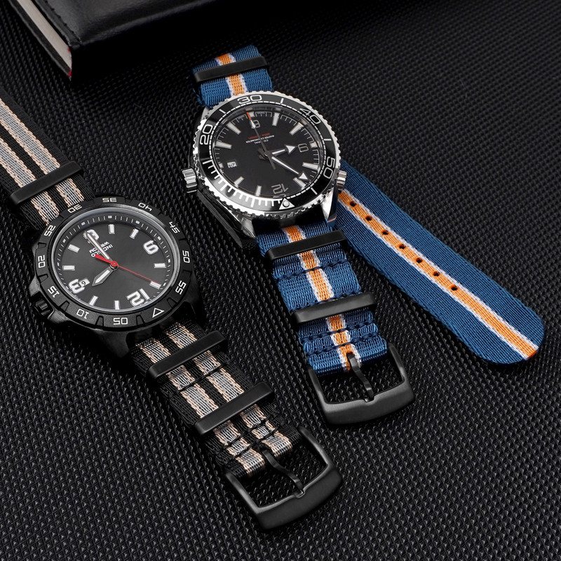 สายไนลอนทอ 18 มม. 20 มม. 22 มม - Canvas Strap Watch บทวิจารณ์และราคา