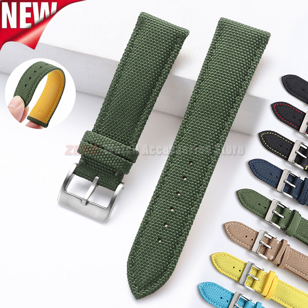 สายนาฬิกากันน้ำทำจากผ้าใบเรือ  - Leather Strap Quick Release บทวิจารณ์และราคา