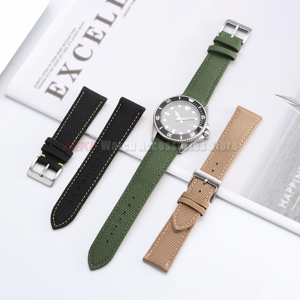 สายนาฬิกากันน้ำทำจากผ้าใบเรือ  - Leather Strap Quick Release บทวิจารณ์และราคา