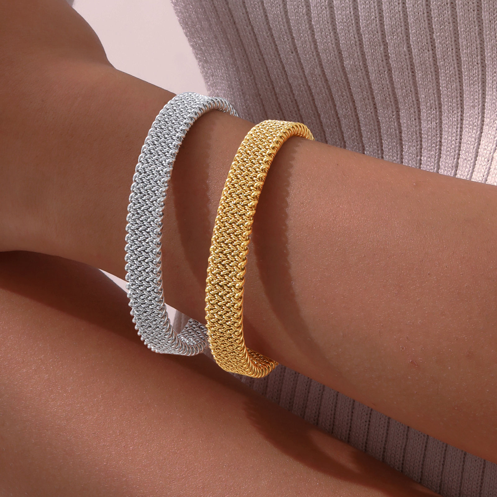 10 มม.สายยืดเปิดสร้อยข้อมือ,ส่ - Mesh Strap Metal บทวิจารณ์และราคา