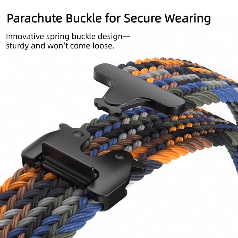 สายนาฬิกาไนลอนแบบยืดหยุ่นสำหรั - Parachute Strap Elastic บทวิจารณ์และราคา
