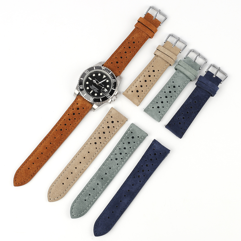 หนังนิ่มหนัง 18 มม.19 มม.20 มม - Suede Strap Watch บทวิจารณ์และราคา