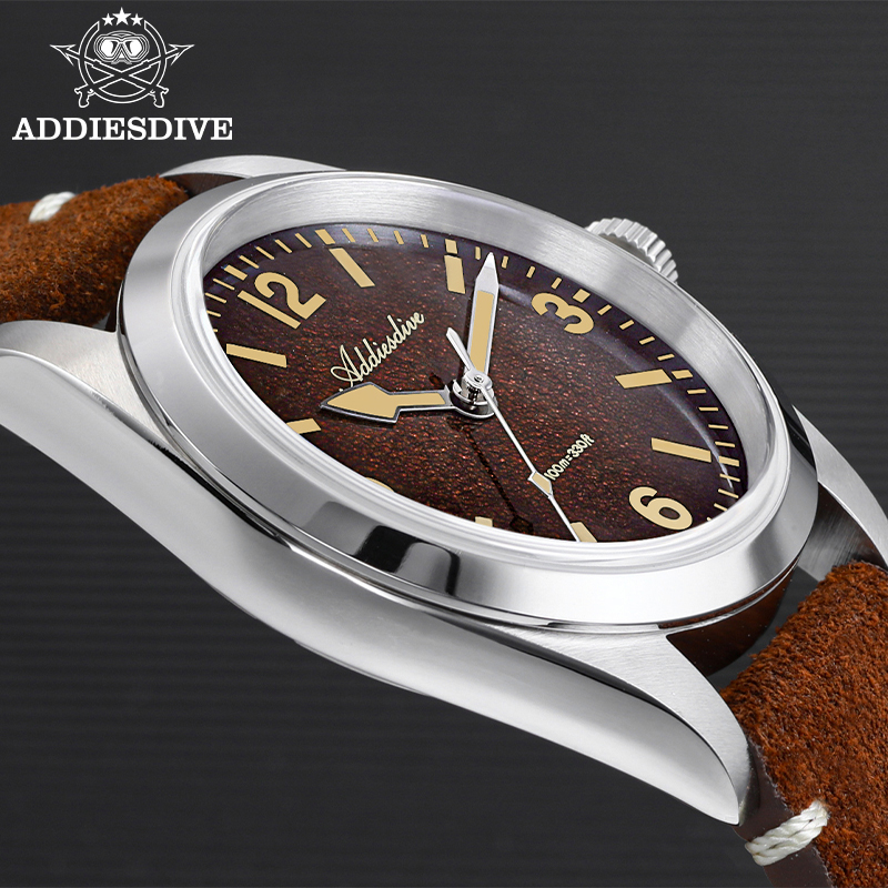 ADDIESDIVE 36 มม. 200M กันน้ำก - Suede Strap Watch บทวิจารณ์และราคา