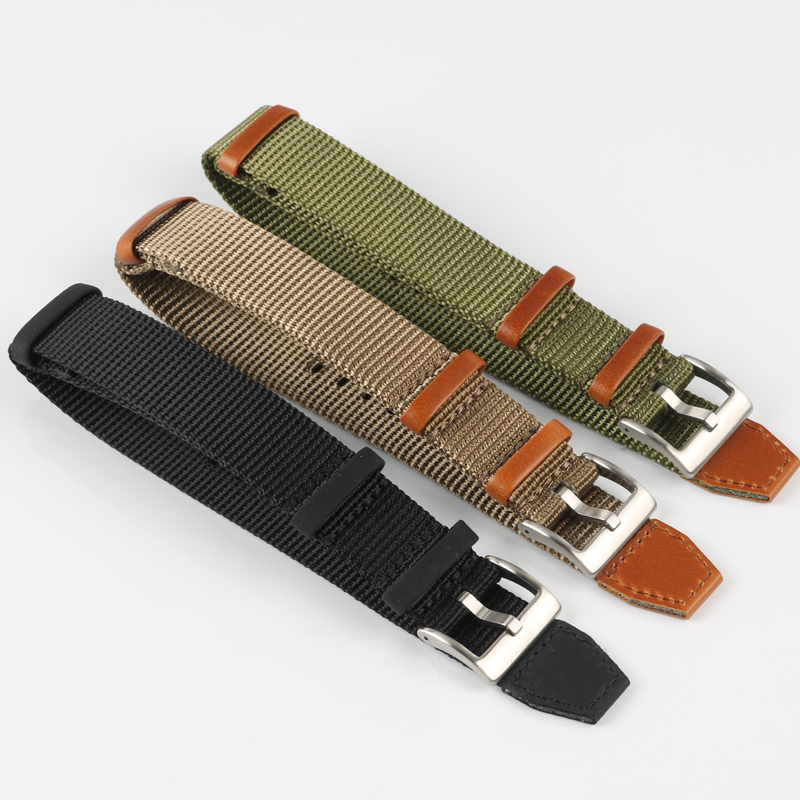 20 มม.22 มม.ชายกลางแจ้งผ้าสายน - Nato Strap Nylon บทวิจารณ์และราคา