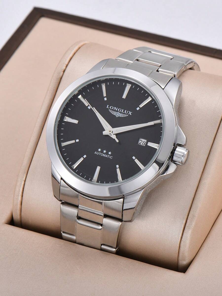 LONGLUX นาฬิกาข้อมือผู้ชาย ระบ - Butterfly Clasp Deployant บทวิจารณ์และราคา