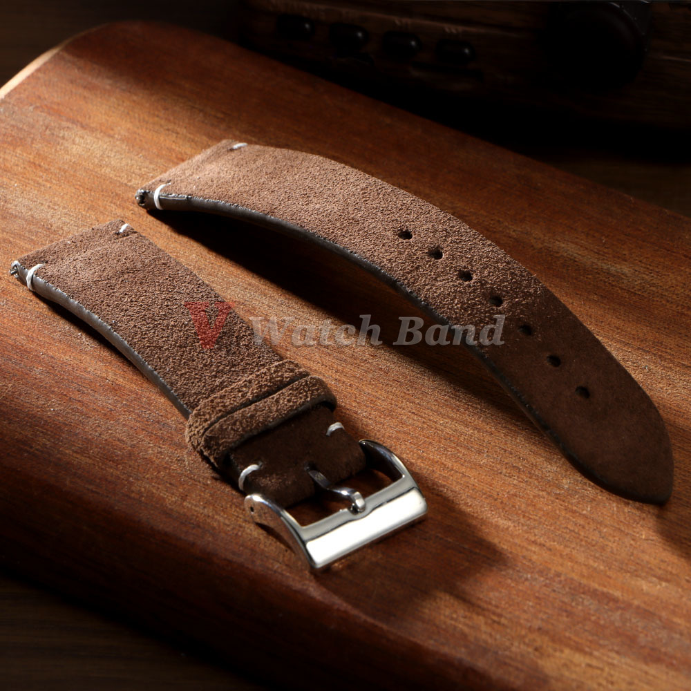 20 มม.22 มม.หนังนิ่มคุณภาพสูง  - Suede Strap Watch บทวิจารณ์และราคา