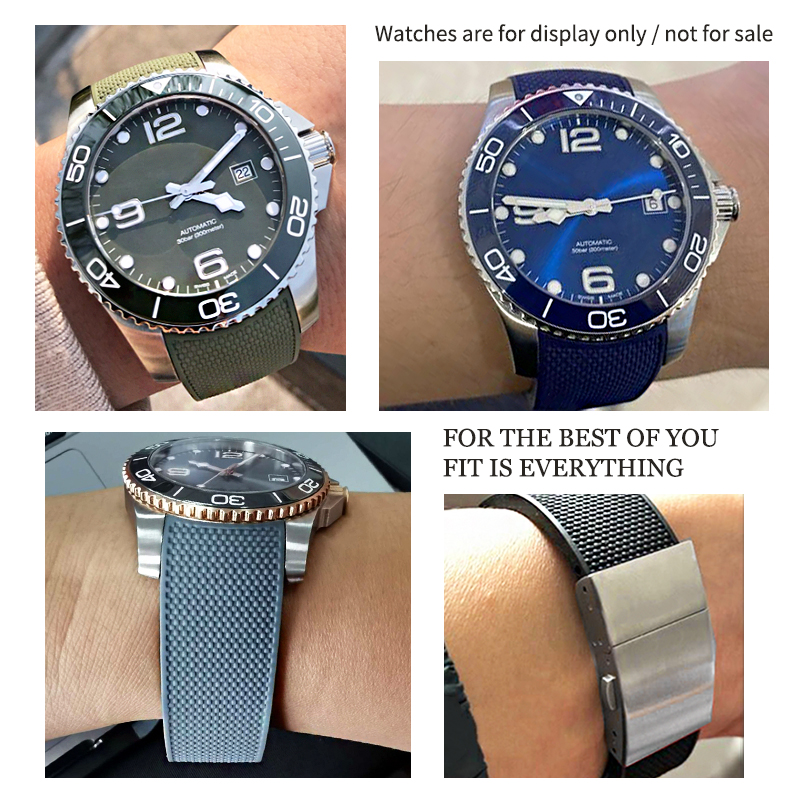 21 มม.19 มม.20 มม.ยางสําหรับ L - Rubber Strap Diver บทวิจารณ์และราคา