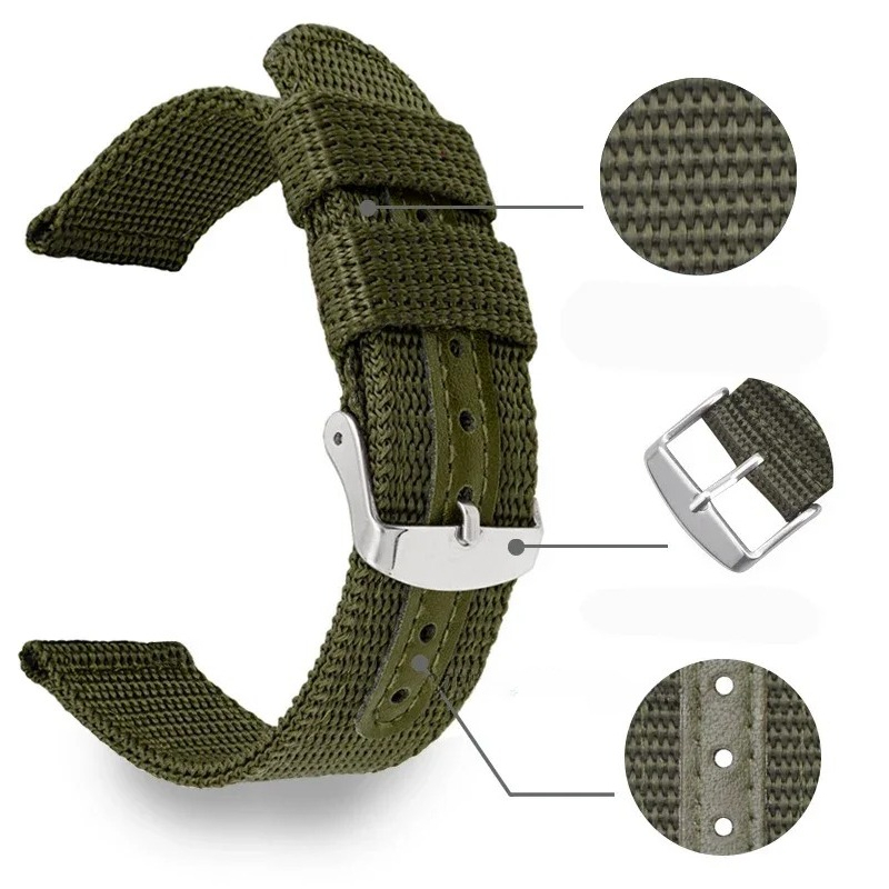 18 มม. 20 มม. 22 มม. 24 มม. สา - Nato Strap Nylon บทวิจารณ์และราคา