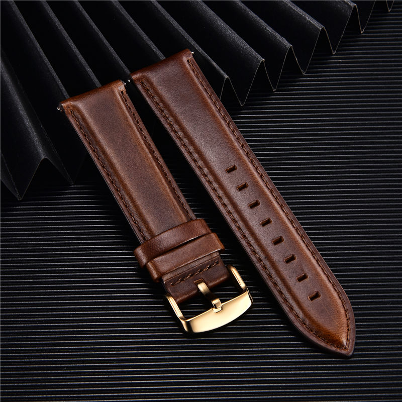 สายนาฬิกาหนังแท้คุณภาพสูง 18 ม - Leather Strap Quick Release บทวิจารณ์และราคา