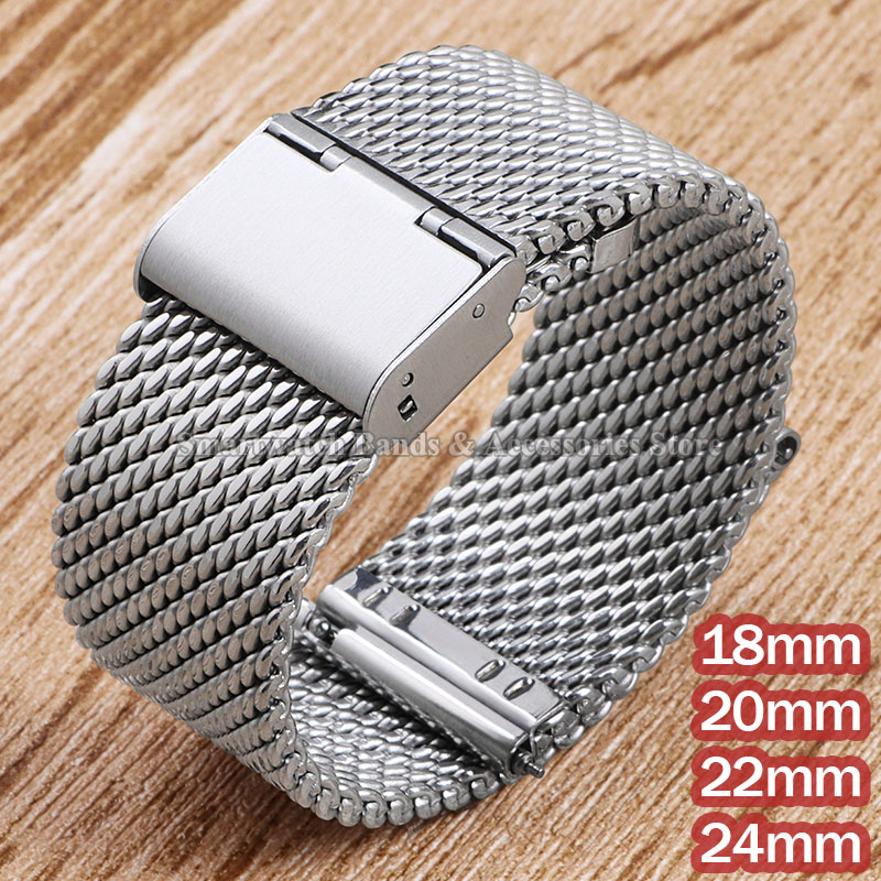 1.0 Milanese ตาข่ายเหล็ก 18 มม - Mesh Strap Metal บทวิจารณ์และราคา