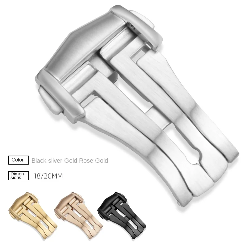หัวเข็มขัดนาฬิกาสแตนเลสสำหรับส - Butterfly Clasp Deployant บทวิจารณ์และราคา