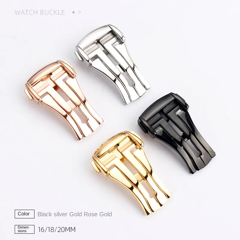 หัวเข็มขัดนาฬิกาสแตนเลสสำหรับส - Butterfly Clasp Deployant บทวิจารณ์และราคา