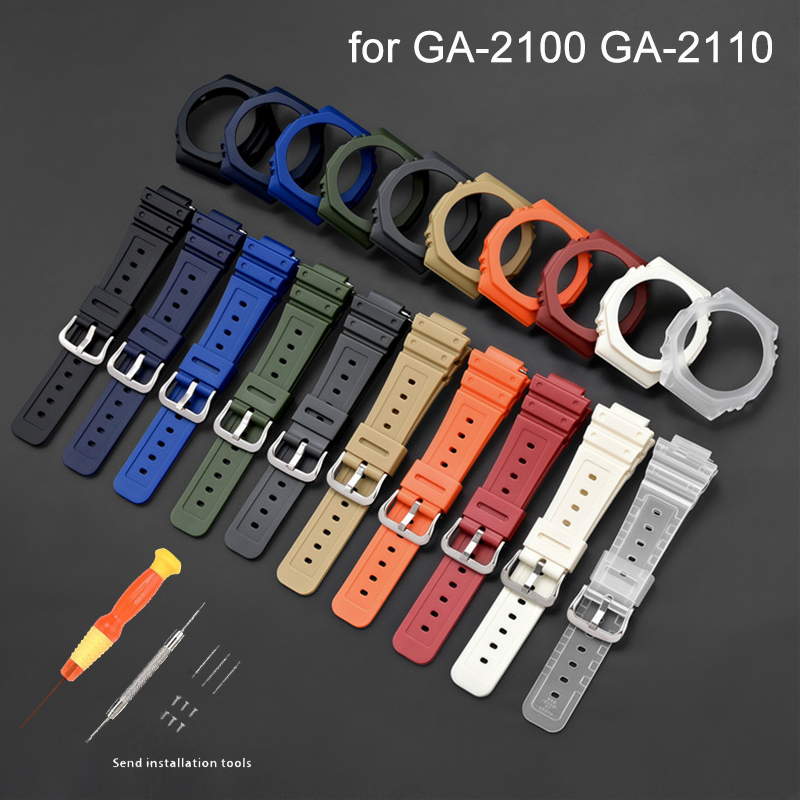 สายนาฬิกายางพร้อมตัวเรือนและขอ - Casio Watch G-Shock Ga-2100 บทวิจารณ์และราคา