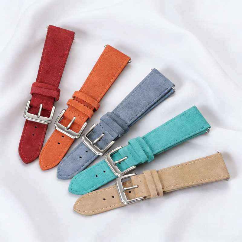 สายนาฬิกาหนังกลับแบบถอดเร็ว ขน - Suede Strap Watch บทวิจารณ์และราคา