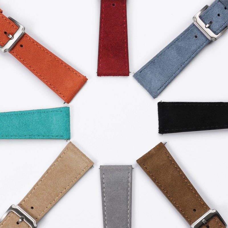 สายนาฬิกาหนังกลับแบบถอดเร็ว ขน - Suede Strap Watch บทวิจารณ์และราคา