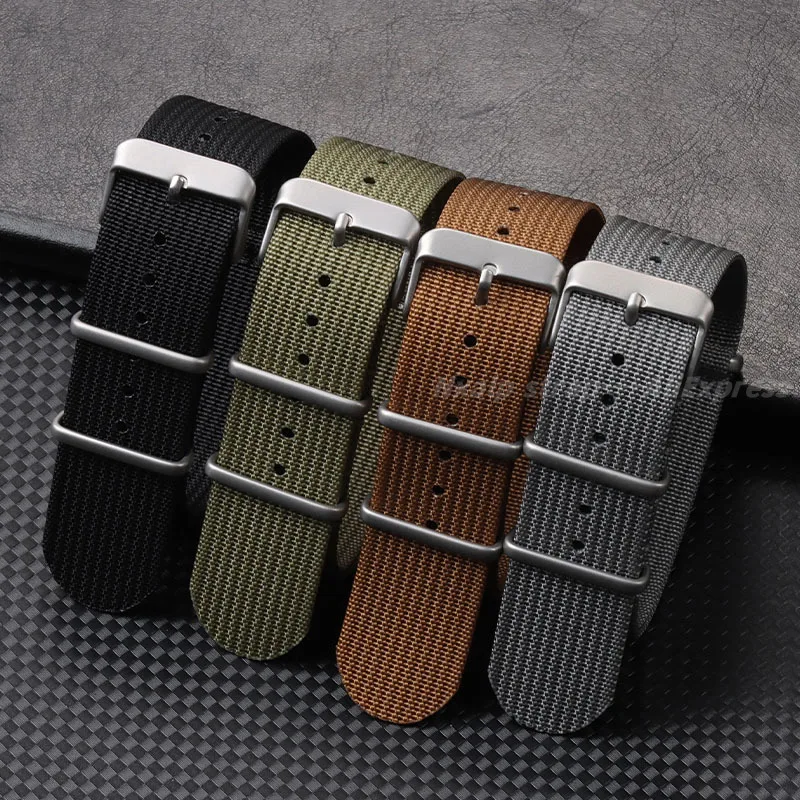 สายนาฬิกาไนลอนแบบริบ18มม. 20มม - Nato Strap Nylon บทวิจารณ์และราคา