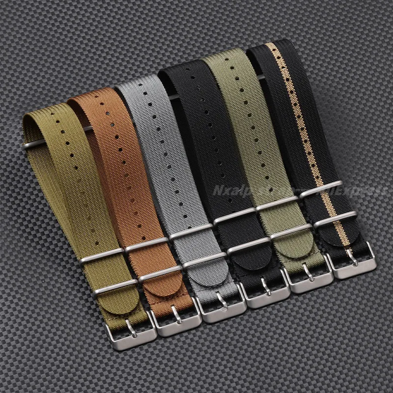 สายนาฬิกาไนลอนแบบริบ18มม. 20มม - Nato Strap Nylon บทวิจารณ์และราคา