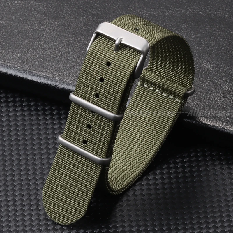 สายนาฬิกาไนลอนแบบริบ18มม. 20มม - Nato Strap Nylon บทวิจารณ์และราคา