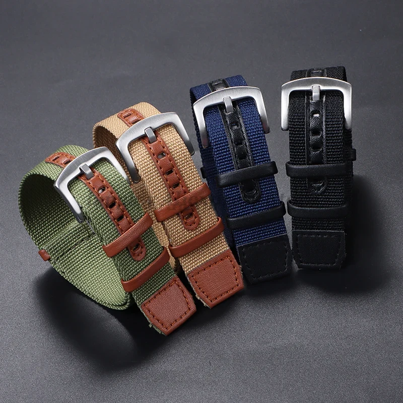 20 มม.22 มม.ผ้าใบไนลอน Patch ส - Nato Strap Nylon บทวิจารณ์และราคา