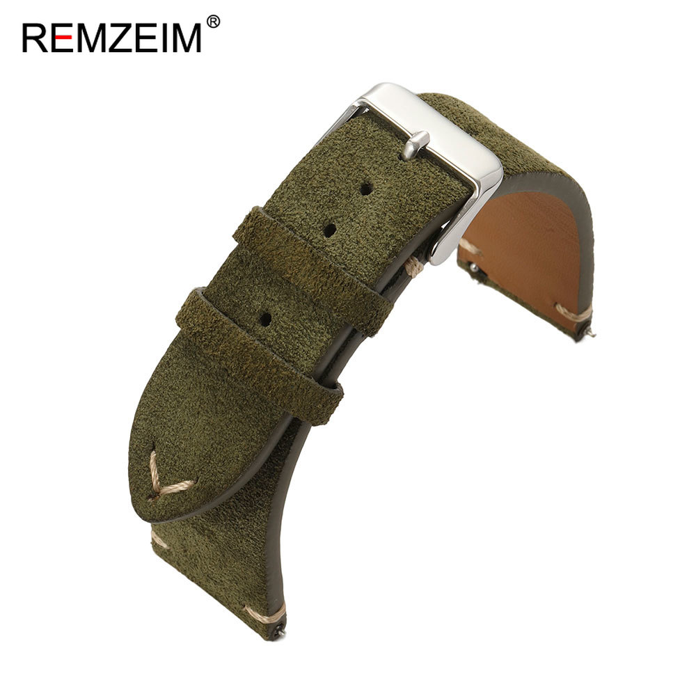 สายนาฬิกาหนังกลับแบบยูนิเซ็กซ์ - Suede Strap Watch บทวิจารณ์และราคา