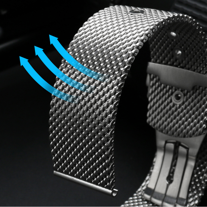 20มม.22มม.แท่งสแตนเลสสตีลตาข่า - Mesh Strap Metal บทวิจารณ์และราคา