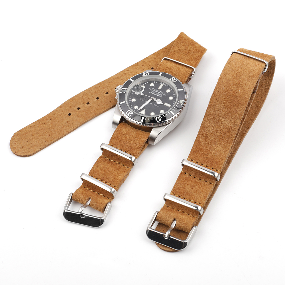 สายนาฬิกาหนังกลับแท้สไตล์เรโทร - Nato Strap Nylon บทวิจารณ์และราคา