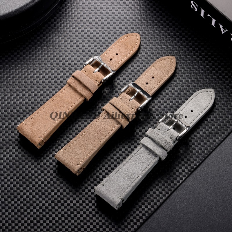 สายนาฬิกาหนังแท้แบบหนังกลับขนา - Suede Strap Watch บทวิจารณ์และราคา