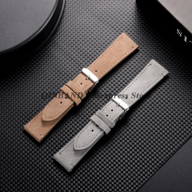 สายนาฬิกาหนังแท้แบบหนังกลับขนา - Suede Strap Watch บทวิจารณ์และราคา