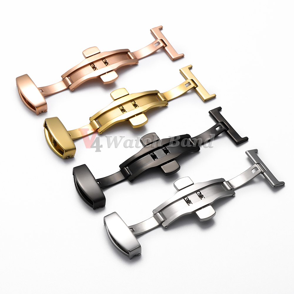 หัวเข็มขัดสายนาฬิกาแบบด้านขัดเ - Butterfly Clasp Deployant บทวิจารณ์และราคา