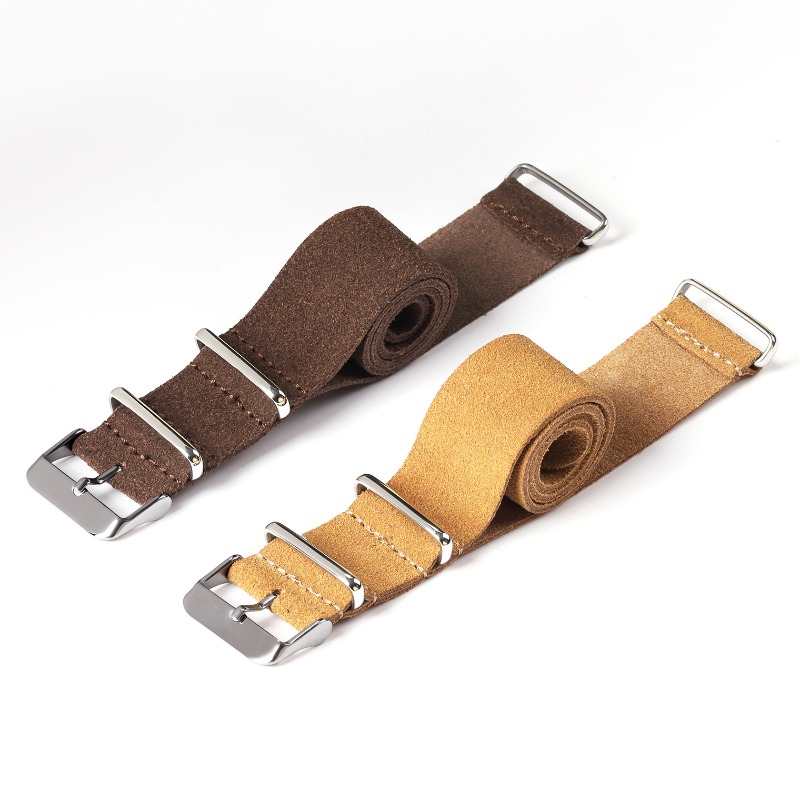 20 มม.22 มม.ทหาร Retro Suede ส - Suede Strap Watch บทวิจารณ์และราคา