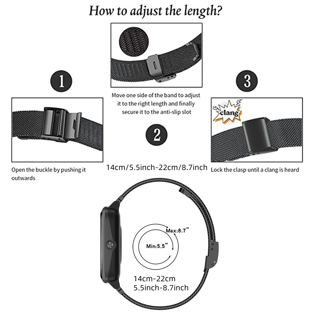 สายโลหะสำหรับสายนาฬิกาซีเอ็มเอ - Mesh Strap Metal บทวิจารณ์และราคา