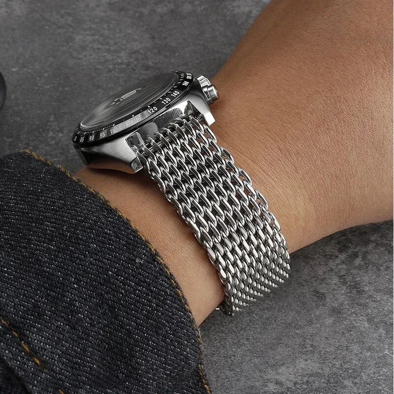 สายสายนาฬิกาข้อมือแท่งสแตนเลสส - Mesh Strap Metal บทวิจารณ์และราคา