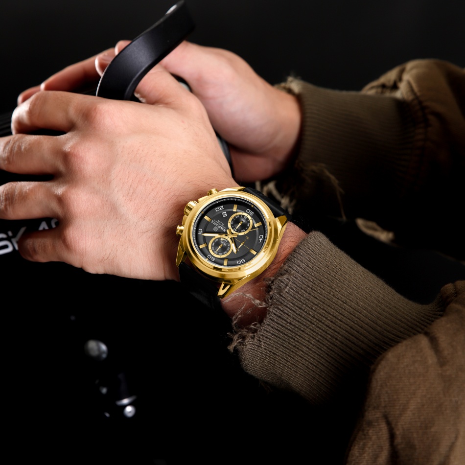 NAVIFORCE มือนาฬิกาข้อมือสายหน - Leather Watch Band Men บทวิจารณ์และราคา